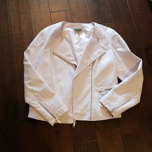 Vegan leather pink jacket